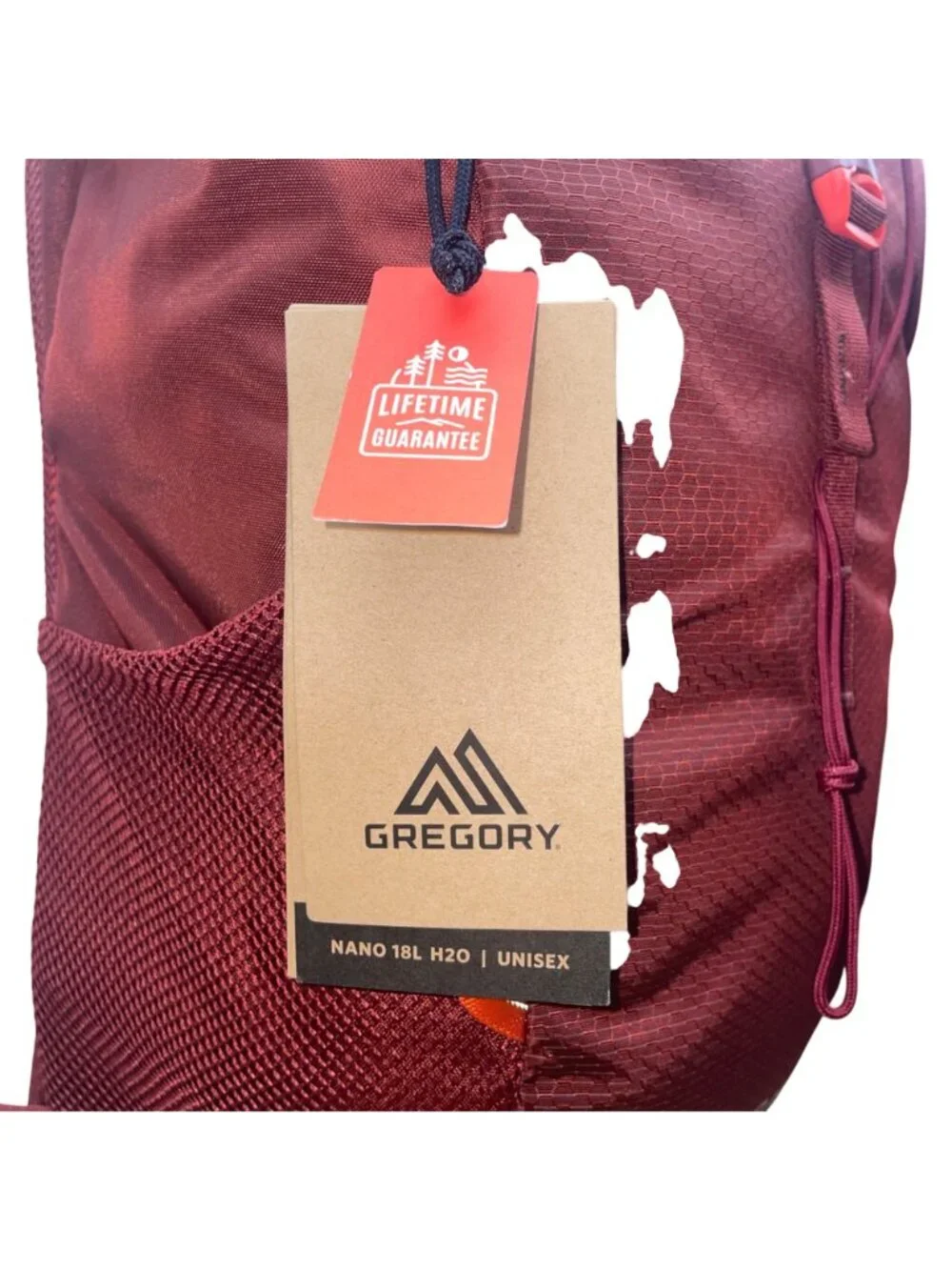 Gregory Unisex Red Nylon With Reservoir Nano 18 H2O Hydration Backpack 3L